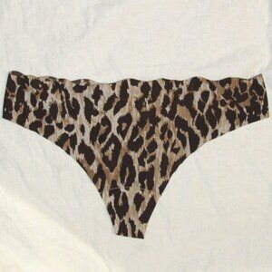 Vtg Y2K Victoria's Secret VERY SEXY Leopard Cheetah Animal Print Thong Panty M